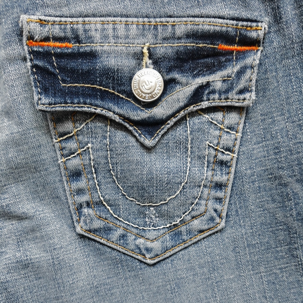 TRUE RELIGION Joey Twisted Seam Flare Jeans 28 - Picture 5 of 7